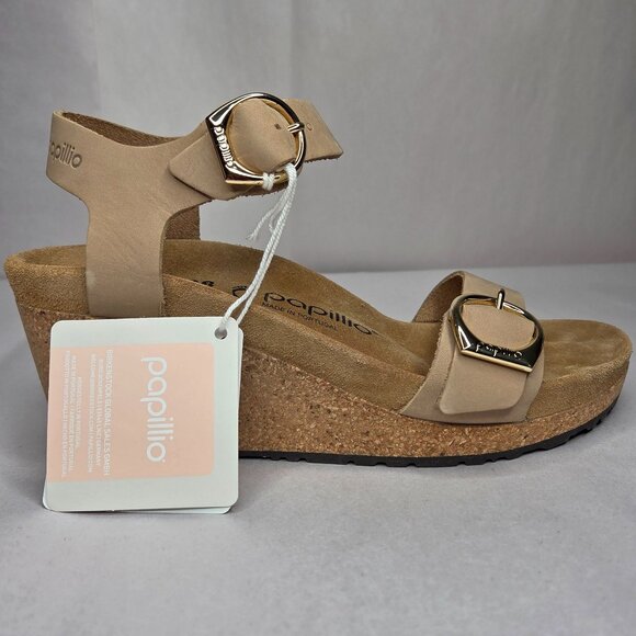 NWT Birkenstock Women's Papillio Soley Sandcastle Wedge Sandals - Picture 4 of 8